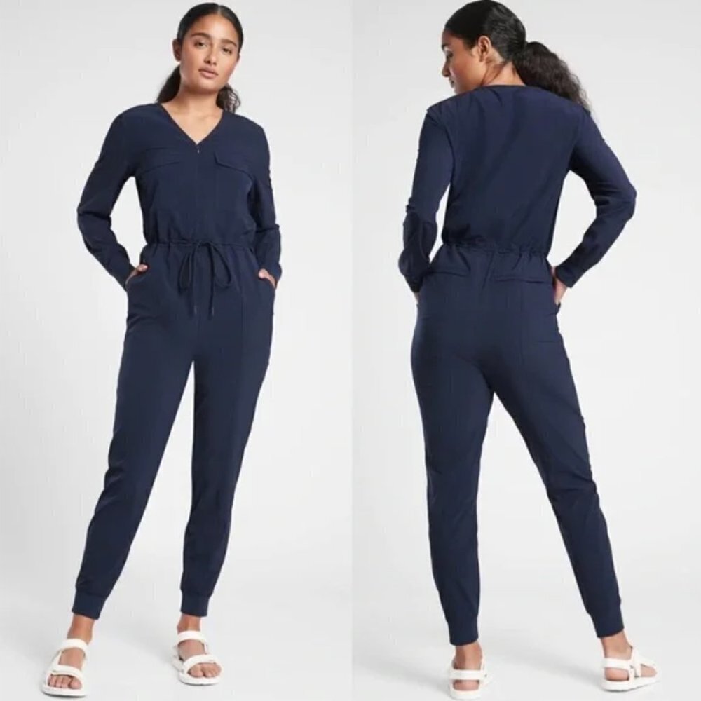 Athleta Zuma Navy Jumpsuit NWT